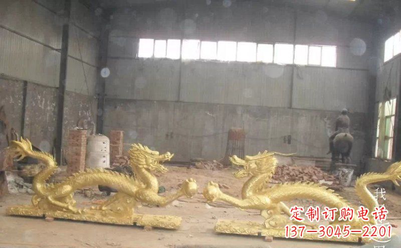 运城双龙戏珠广场铜雕 (2)
