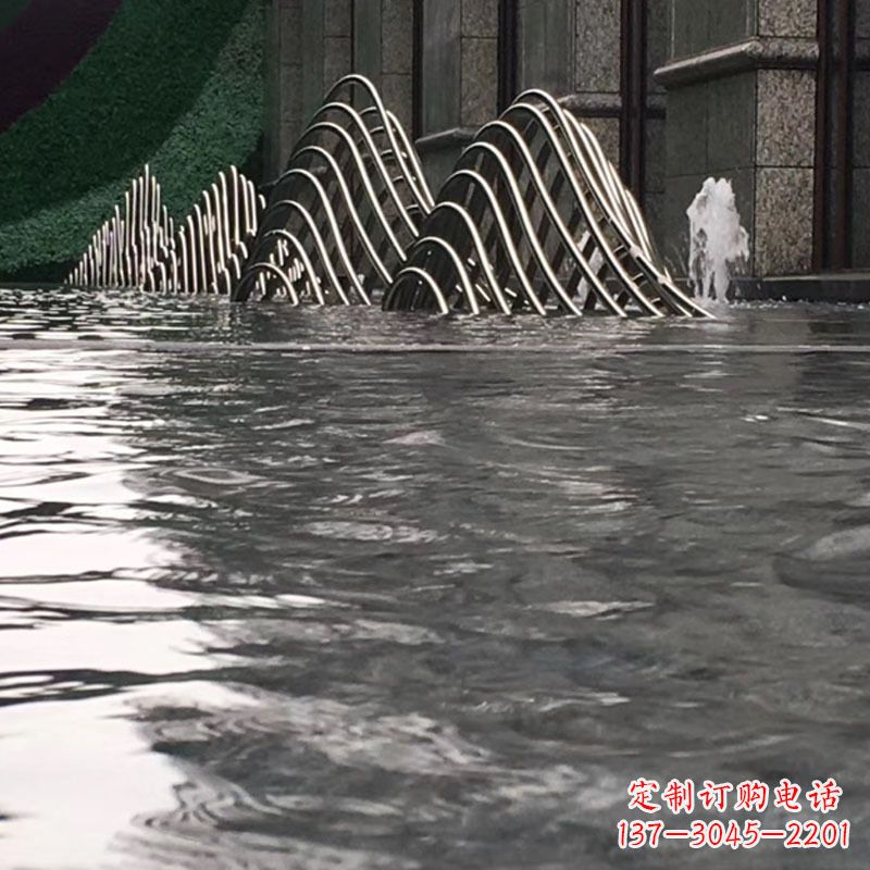 运城水池水景假山不锈钢