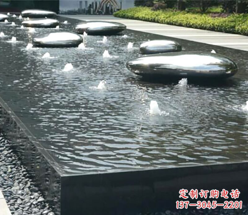 运城水滴水池不锈钢雕塑