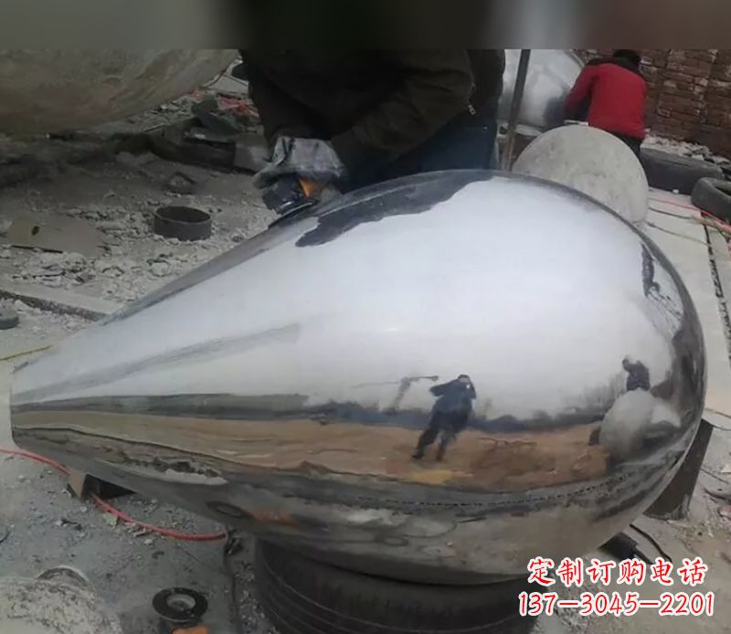 运城水滴不锈钢商场雕塑
