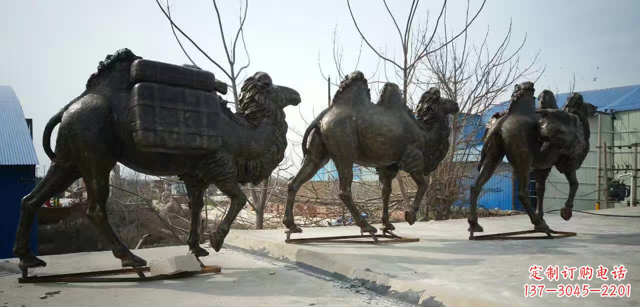 运城丝绸之路铜骆驼雕塑