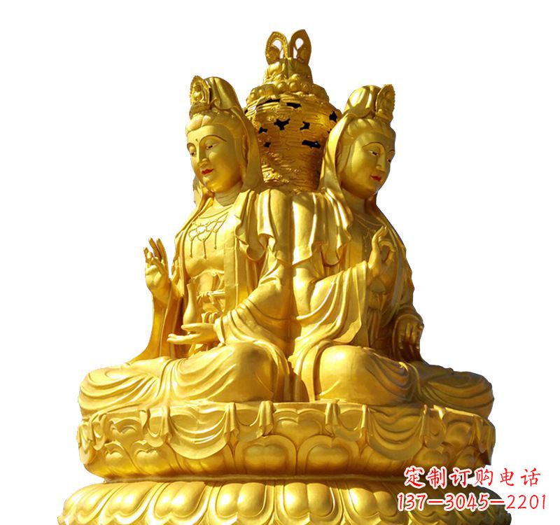 运城四面观音菩萨铜像
