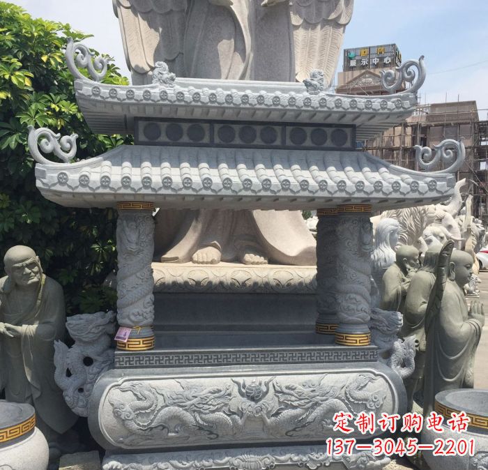 运城寺庙景观仿古香炉石雕 (2)