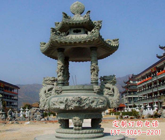 运城寺庙景观仿古石香炉