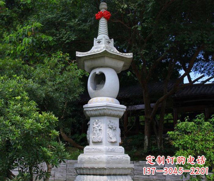 运城寺庙景观舍利塔石雕 (2)