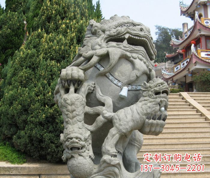 运城寺庙景观狮子石雕