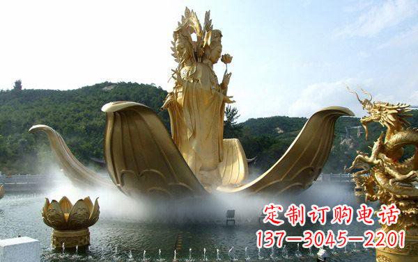 运城寺庙三面观音雕像