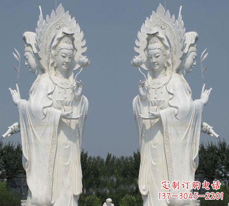 运城寺庙三面观音菩萨雕塑