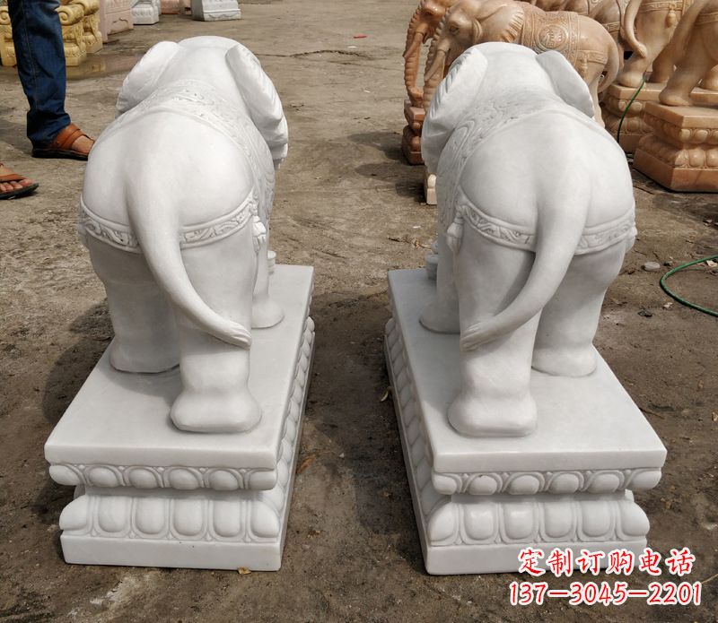 运城寺庙石雕大象
