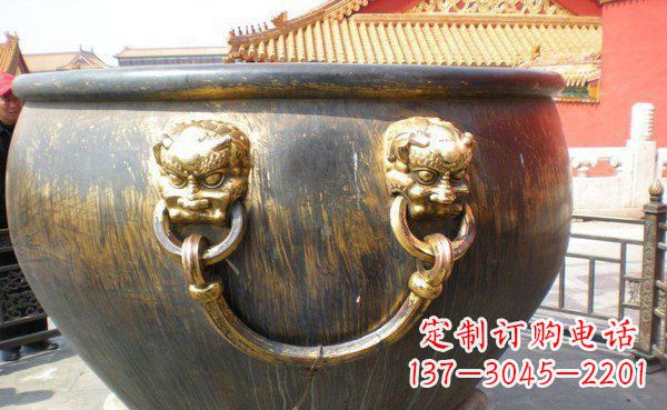 运城寺庙水缸铜雕 (3)