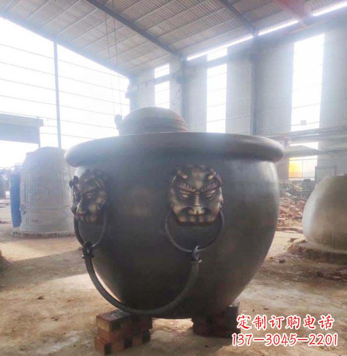 运城寺庙水缸铜雕