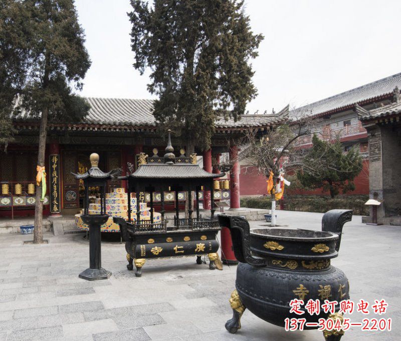 运城寺庙铜香炉铜雕