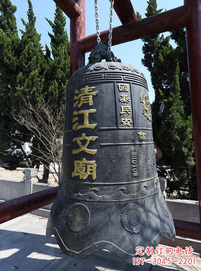 运城寺庙铜钟雕塑 (5)