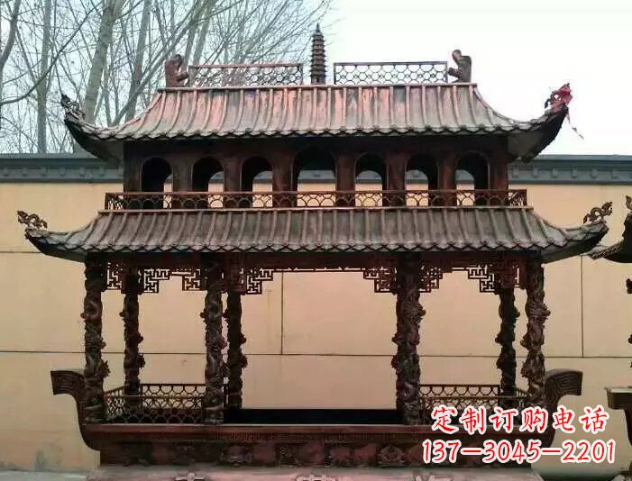 运城寺庙香炉铜雕 (3)