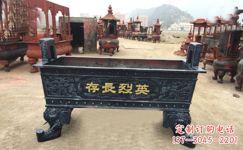 运城寺庙香炉铜雕 (4)