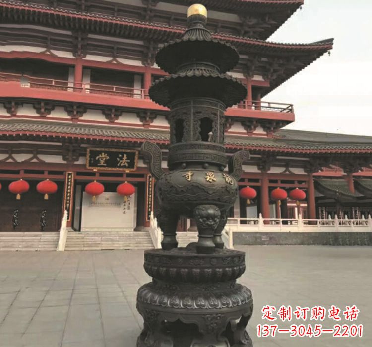 运城寺庙香炉铜雕222