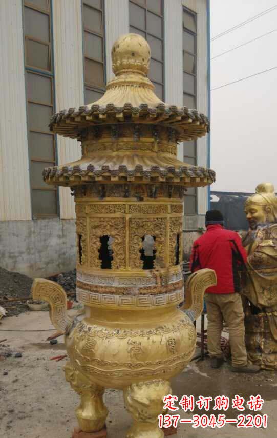 运城寺庙香炉铜雕塑