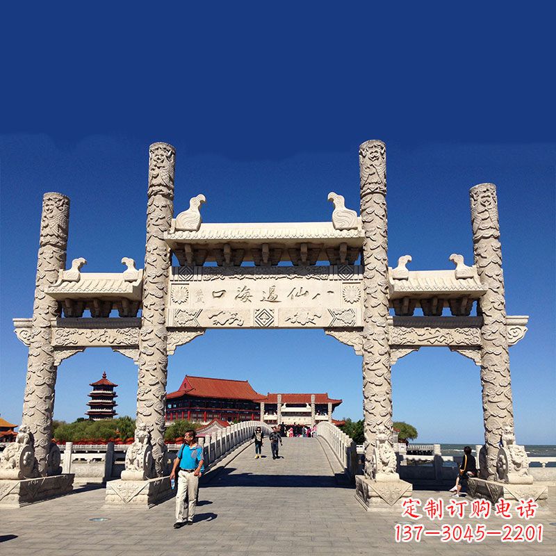 运城寺院大门无楼石牌坊