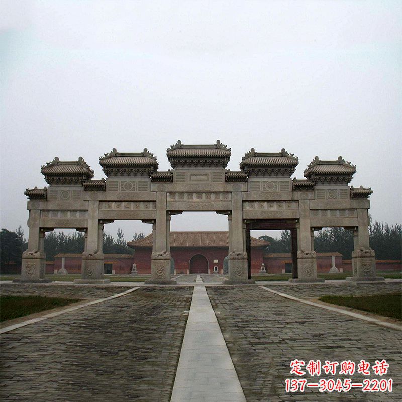运城寺院五门石牌楼