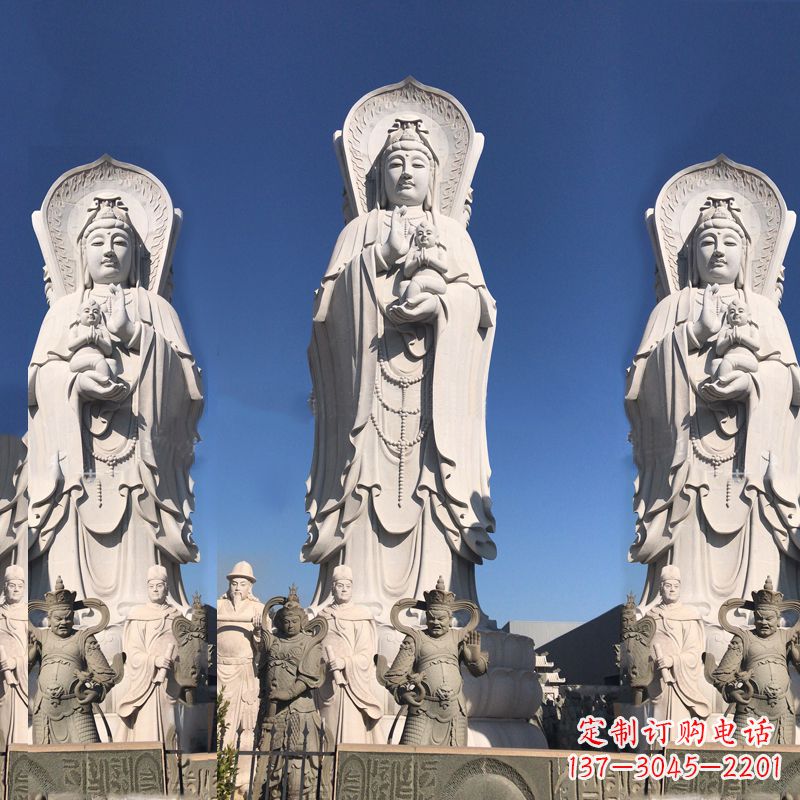 运城送子观音大型石雕塑