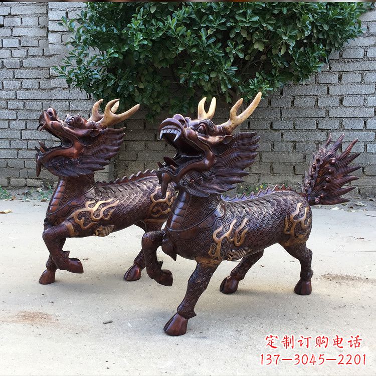 运城送子麒麟铜雕塑