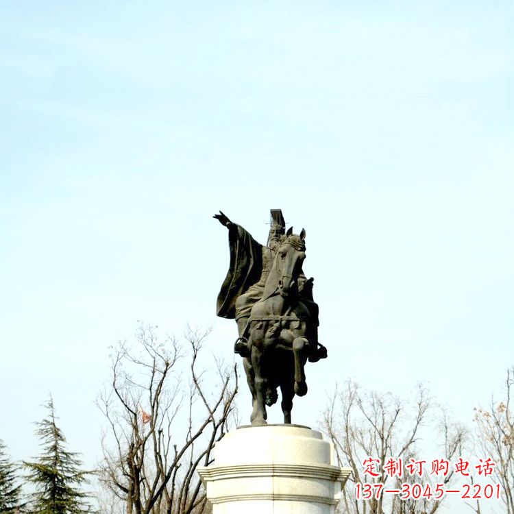 运城隋文帝杨坚铜雕塑像