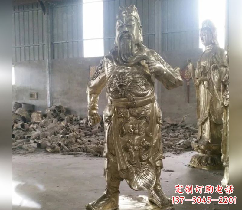 运城提刀关公武财神铜雕