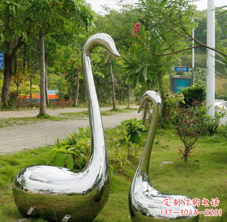 运城天鹅抽象不锈钢雕塑