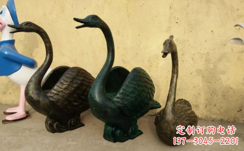 运城天鹅动物铜雕 (3)