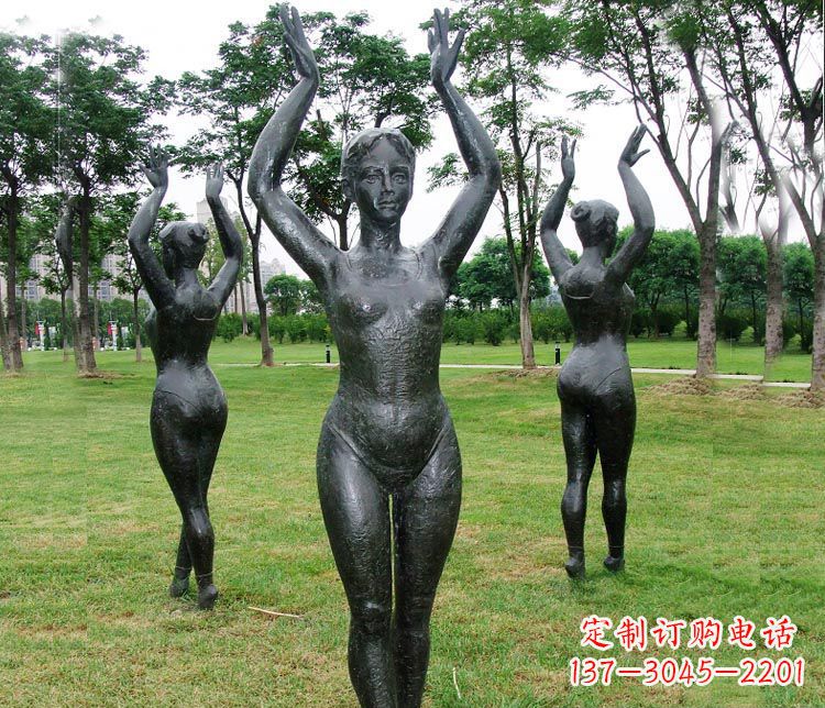 运城跳芭蕾舞的女孩铜雕