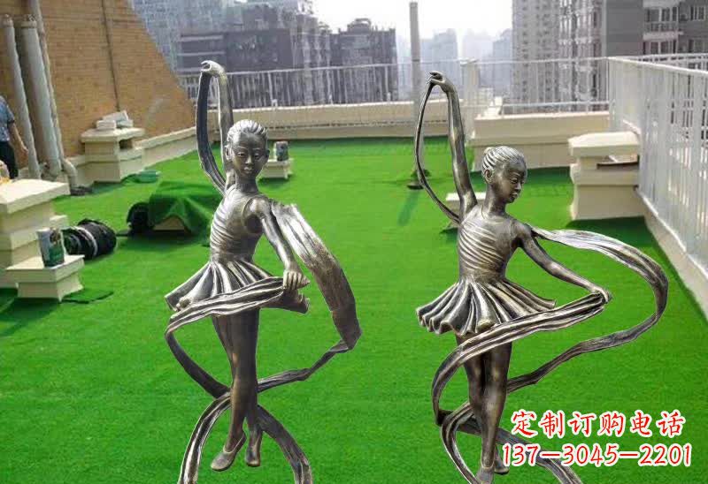 运城跳舞的女孩铜雕