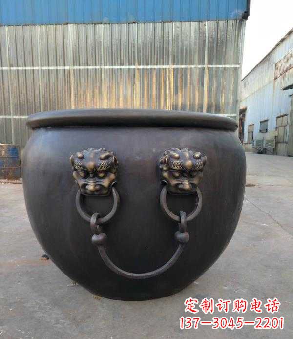 运城庭院水缸铜雕