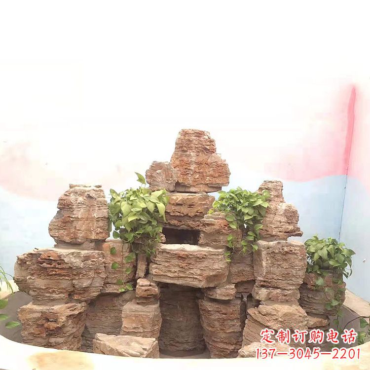 运城庭院园林假山鱼池