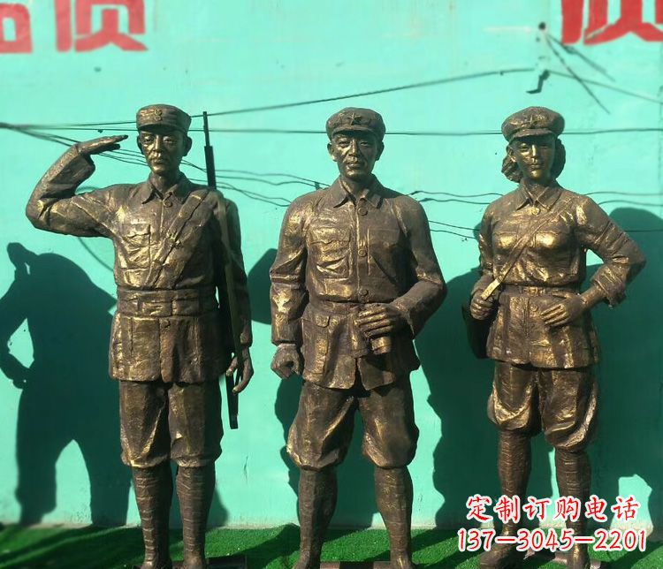 运城铜雕八路军战士雕塑