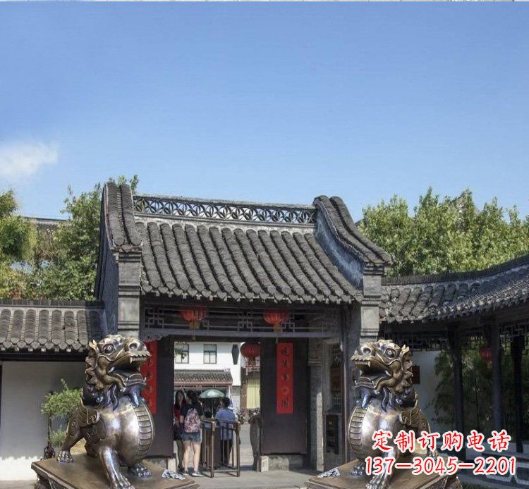 运城铜雕北京狮子庭院动物雕塑