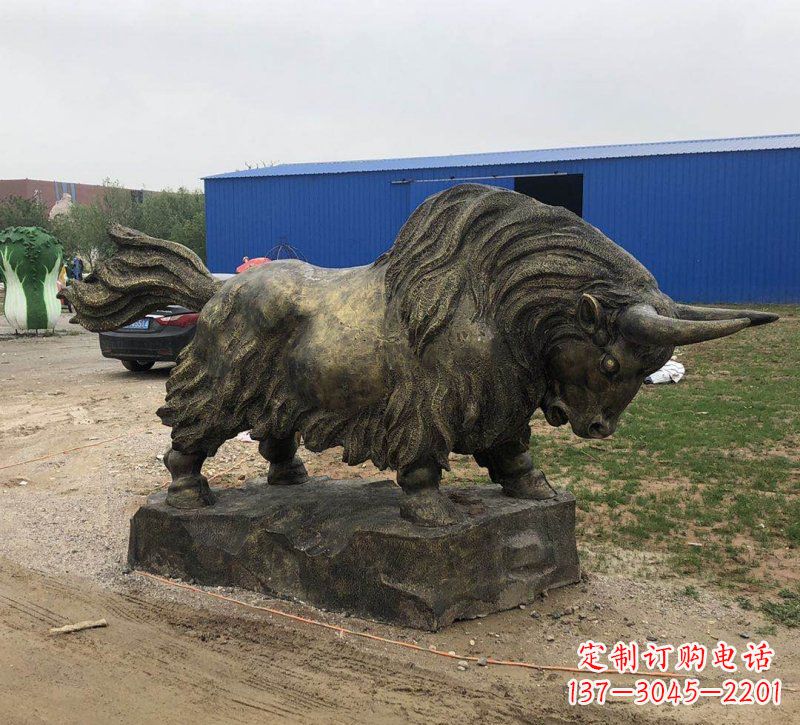 运城铜雕奔牛雕塑