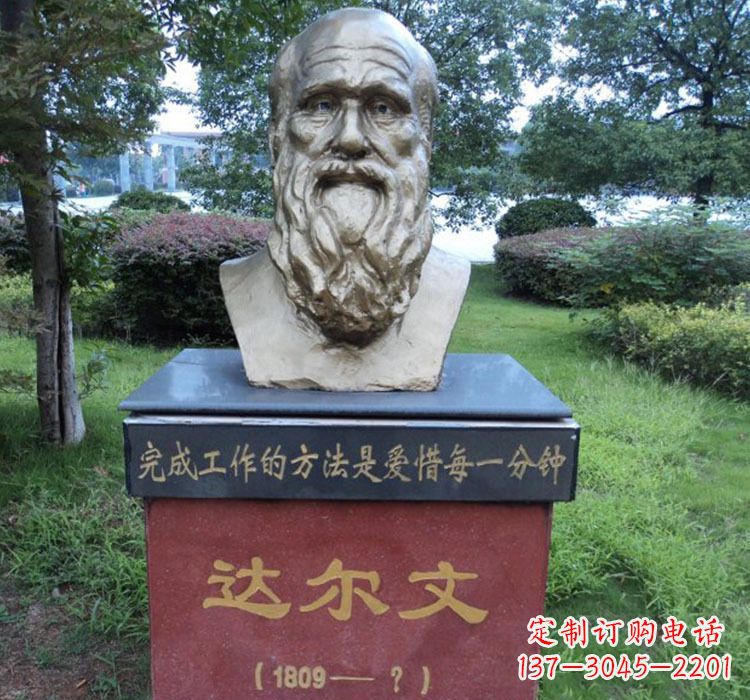 运城铜雕达尔文头像雕塑