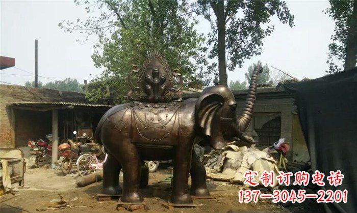 运城铜雕大象平安吉祥公园动物雕塑