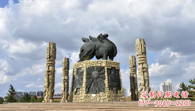 运城铜雕大型骆驼广场动物雕塑