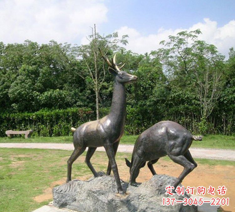 运城铜雕动物梅花鹿