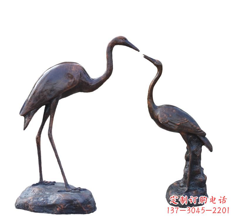 运城铜雕动物仙鹤