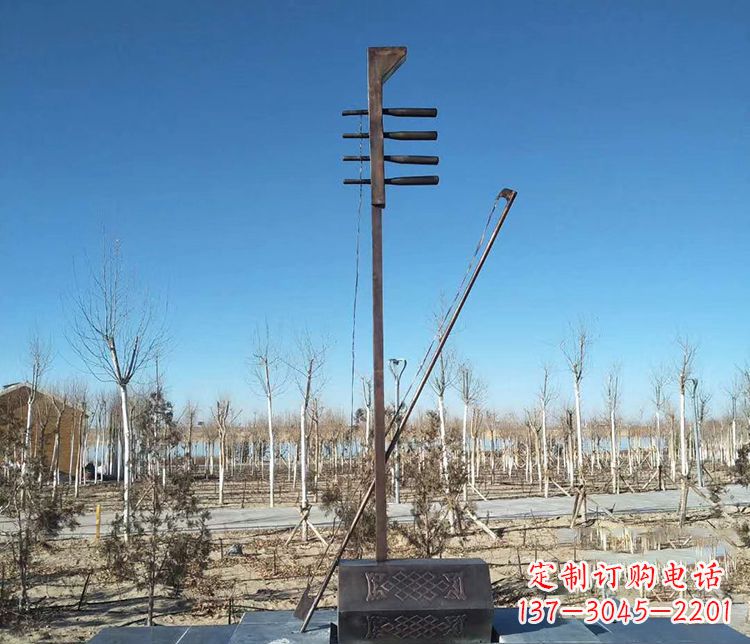 运城铜雕二胡景观雕塑