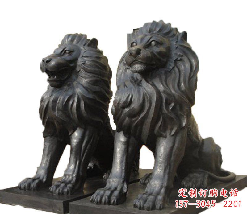 运城铜雕古代神兽狮子雕塑