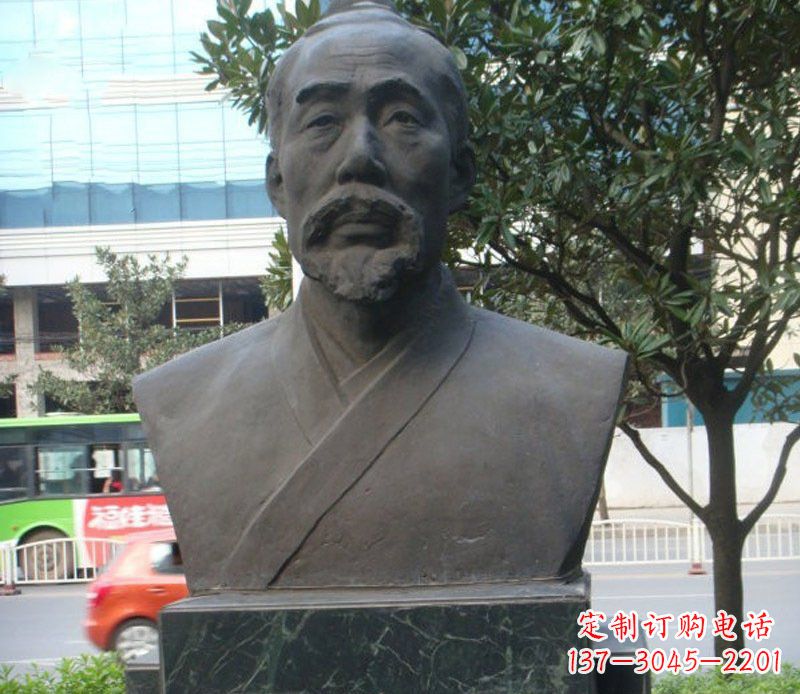 运城铜雕管仲名人雕塑肖像