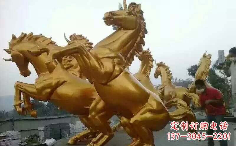 运城铜雕广场飞马雕塑
