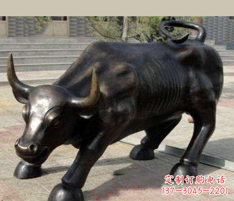 运城铜雕广场华尔街动物牛