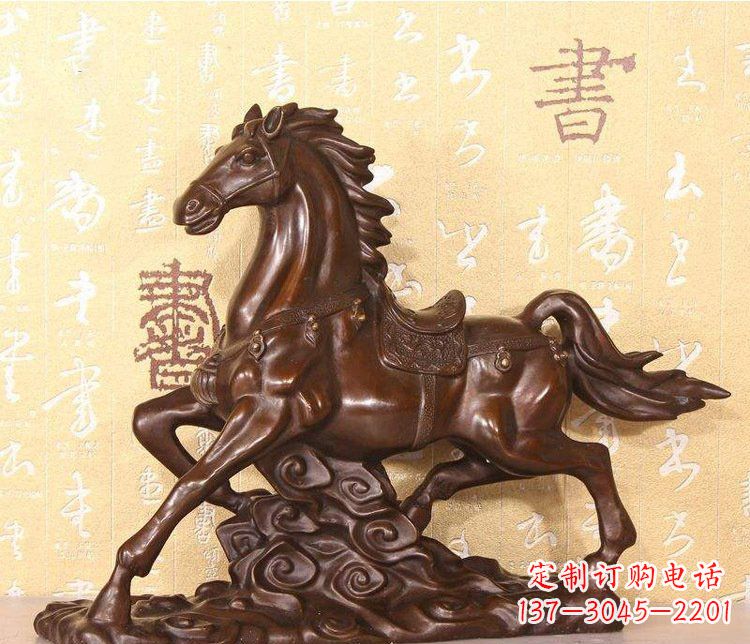 运城铜雕户外园林动物马雕塑