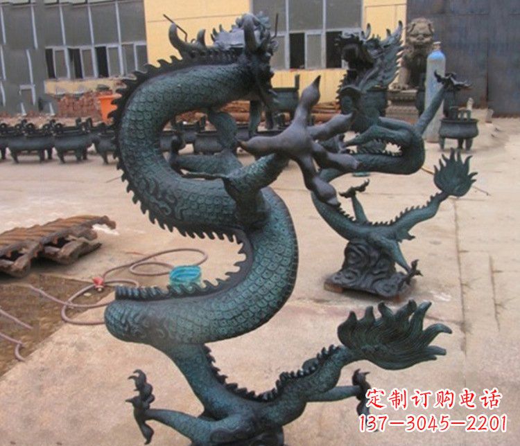 运城铜雕户外装饰神龙雕塑摆件