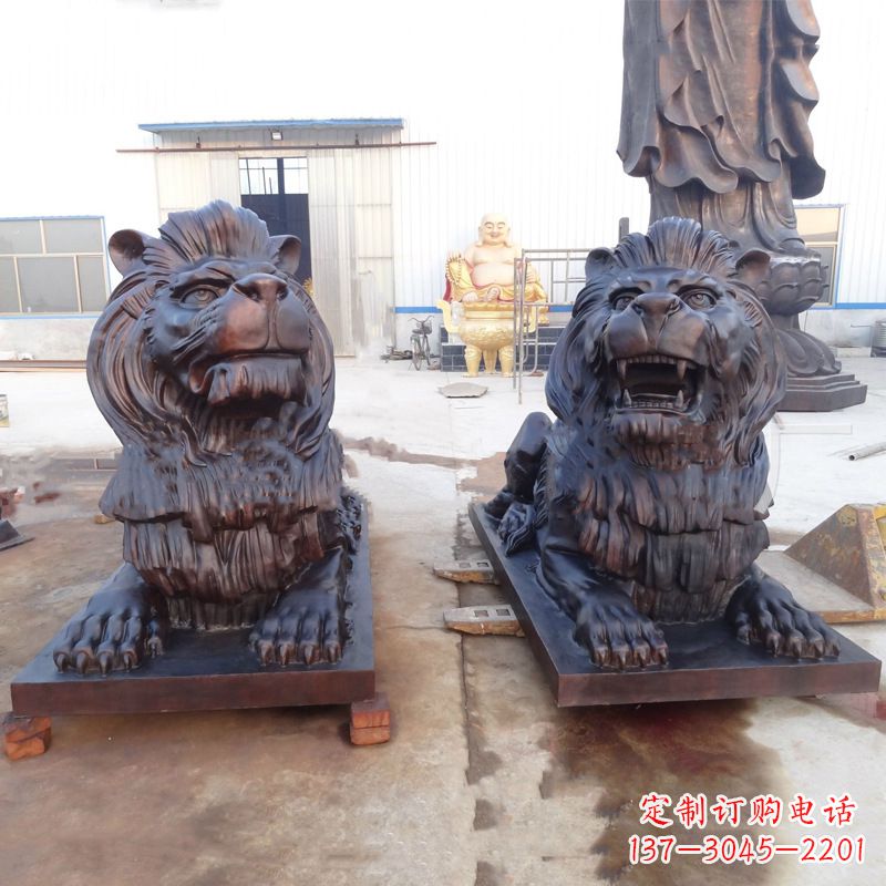 运城铜雕汇丰狮子雕塑