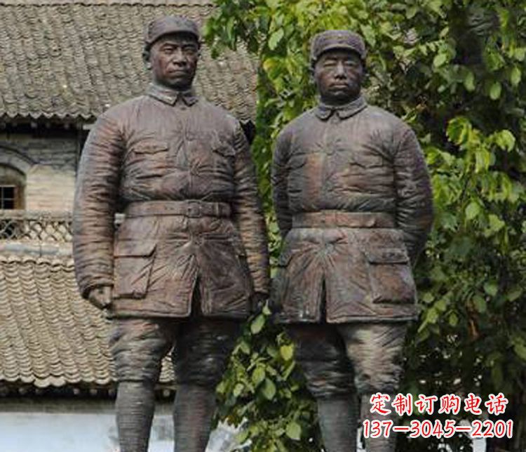 运城铜雕解放军战士人物雕塑
